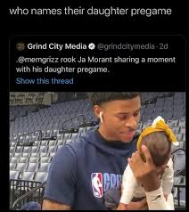 His birthday, what he did before fame, his family life, fun trivia facts, popularity rankings, and more. Who Names Their Daughter Pregame 32 Grind City Media 9 Grindcitymedia 2d Memgrizz Rook Ja Morant Sharing A Moment With His Daughter Pregame Show This Thread Ifunny