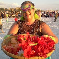 Appreciation for Flowers at Siesta Key Drum Circle