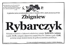 ŚP Zbigniew Rybarczyk