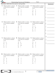 نتيجة بحث الصور عن Multiples And Factors Worksheet Factors And Multiples Math Practices Worksheets Free