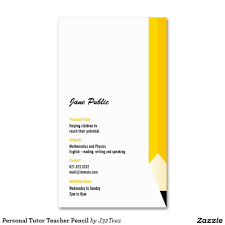 Cream with light bulb line vector science teacher business card. Personal Tutor Teacher Pencil Business Card Zazzle Com In 2021 Teacher Business Cards Unique Business Cards Modern Business Cards