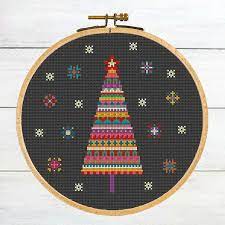 Browse by theme and level to find the design of your dreams! Merry And Bright Christmas Tree Cross Stitch Pattern Stitched Modern