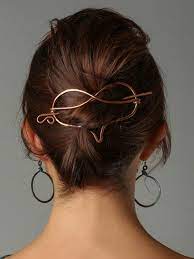 Heart Hair Slide Hair Slide Hair Barrette Hair Fork Hair Pin Copper Hair Clip Hair Slide Heart Hair Hair Jewelry