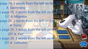 Club Penguin Stowaway Book Codes Cheats Answers Youtube