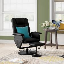 This executive heated massage office chair from homcom combines traditional style and ergonomic functions including massage and heating features to soothe aching muscles. Latitude Run Reclining Heated Massage Chair With Ottoman Reviews Wayfair