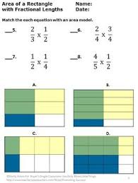 Area Of Rectangles With Fractional Sides 5th Grade Math Distance Learning Packet Common Core Geometry Common Core Math Fractions 5th Grade Math