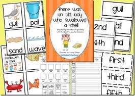 There Was An Old Lady Who Swallowed A Shell Sequencing Ocean Theme Kindergarten Kindergarten Learning Old Women