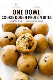 Cookie Dough Protein Bites Recipe Healthy Snacks Recipes Healthy Protein Snacks Protein Bites