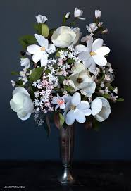 Make your own bouquet of beautiful paper flowers. Giant Paper Flower Bouquets For Cricut Lia Griffith Paper Flower Arrangements Paper Flowers Paper Flower Bouquet