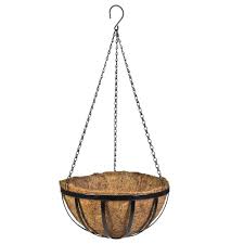 Discover how to plant hanging baskets using our step by step guides at homebase. Vigoro 14 In Metal English Hanging Coco Basket Hpf14tbvg The Home Depot