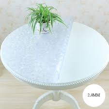Voilà une table avec nappe blanche classique et quelques décorations. Jts Nappe Ronde En Verre Souple De Pvc Impermeable A Leau Et Impermeable A Leau Transparent Transparent Matelas Nappe Table Nappe De Table Ronde Ameublement Et Decoration Nappes