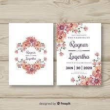 Download Floral Wedding Invitation Template For Free Contoh Undangan Pernikahan Undangan Pernikahan Gratis Elegant Wedding Invitations