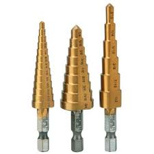Titanium Step Drill Bit Set 125 750in Afilar Brocas Broca Brocas