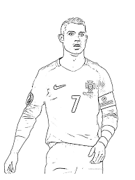 Free coloring page cristiano ronaldo, portugal, real madrid. 11 Online Coloring Pages