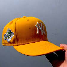 New Era Accessories Yellow With Pink Brim New York Yankees Hat Poshmark