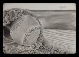 A hand drawn of baseball player taking a swing at a baseball. Graphite Baseball Pencil Drawing By Jamie Malone Baseball Drawings Drawings Baseball