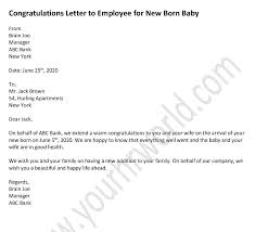 It should be sent by certified mail, so the sender has proof of the date it was sent and received. Congratulations Letter To Employee For New Born Baby