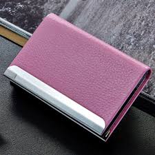 Cute pink business card holder / purse sew diy tutorial in pictures. 2 Pcs Lichi Texture Business Card Holder Credit Card Id Case Holder Pink Alexnld Com