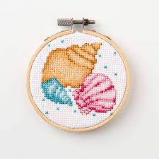 Free Counted Cross Stitch Pattern Summery Seashells