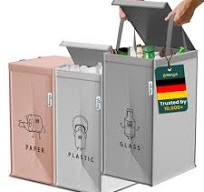 Norggo® Mülltrennsystem 3fach – Set aus 3 Mülltrennsysteme für Plastik,  Papier und Glas – Recycling Behälter 40L mit Griff – Abfall & Recycling  Lösung ...