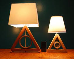 Harry Potter Deathly Hallows Mini Table Lamp Harry Potter Kids Lamp Living Room Lamp Geomet Mini Table Lamps Harry Potter Room Decor Harry Potter Wedding Gifts