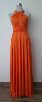 Lilzoo Full Length Convertible Infinity Multiway Wrap Dress In Tangerine Orange Bridesmaid Dresses Tangerine Bridesmaid Dresses Burnt Orange Bridesmaid Dresses