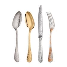 Jardin D Eden Gold Accented Flatware Christofle Luxury Dinnerware Gold Gilding