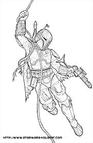 This confident mercenary can get the job done. Star Wars Boba Fett Coloring Page Coloring Home