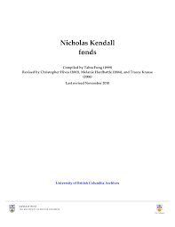 Nicholas Kendall fonds