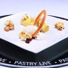 Chef Ami Dand S Dessert From The 2012 Signature Plated Dessert Competition Comprised Of A Caramelized Corn Custard Lemon Ice C Plated Desserts Food Fine Food