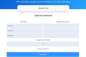 Ipv4 Variable Length Subnet Masking Vlsm Calculator Online