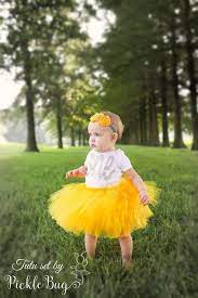 Yellow First Birthday Outfit Girl Baby Tutu Dress Set Baby Headband Baby Girl Tulle Sk 1st Birthday Outfit Girl Baby Tutu Dresses First Birthday Outfit Girl
