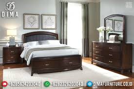Desain dan model kamar tidur wanita. Desain Tempat Tidur Minimalis Model Laci Jati Natural Classic Dark Brown Ttj 0548