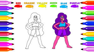 Steven universe coloring pages for kids. Draw Coloring Stevonnie Steven Universe Learn Colored For Kids Learning Coloring Pages Kids Youtube