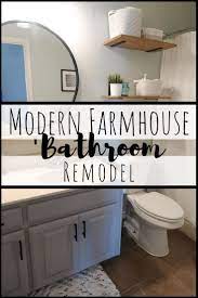 Modern Farmhouse Bathroom Remodel On A Budget Need Bathroom Makeover Ideas In This Post I Simple Bathroom Remodel Bathrooms Remodel Modern Farmhouse Bathroom