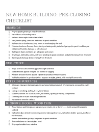 Maybe you would like to learn more about one of these? New Home Building Pre Closing Checklist Grounds Window Roof
