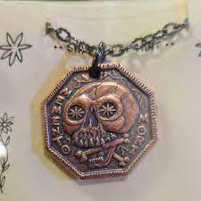 Memento Mori Copper Necklace Memento Vivere Reminder Jewelry In 2021 Memento Mori Jewelry Memento Vivere Copper Necklace