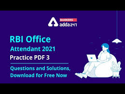 October current affairs 2020 pdf | best 300+ question bank for bank, railway & ssc. Rbi Office Attendant 2021 Free Pdfs Download Now Bankersadda Com Practice 5000 Questions Youtube