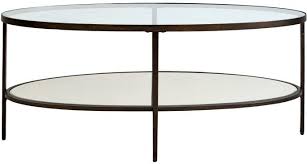 A combination of clear glass and steel gives the studio designs home camber 48 in. Temperley Oval Glass Coffee Table Bronze Or Champagne Coffee Tables