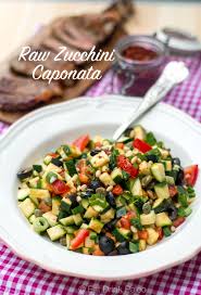 Is it possible to eat zucchini raw. Raw Zucchini Caponata Salad