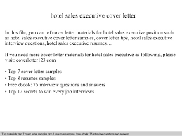 Hotel Sales Executive Cover Letter