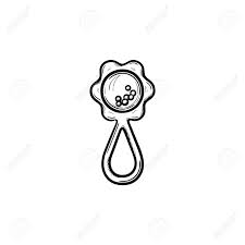 Rattle Hand Drawn Outline Doodle Icon Rattle As Concept Of Kids Royalty Free Cliparts Vectors And Stock Illustration Image 101227087 Baby rattle illustrations & vectors. rattle hand drawn outline doodle icon rattle as concept of kids