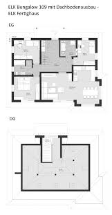 Grundriss Bungalow Haus Mit Dachausbau Walmdach Architektur 5 Zimmer 109 Qm 68 Qm Ausbauflache Dg Kuche Offen Bungalow Grundriss Bungalow Fertighauser