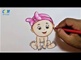 How To Draw Baby Girl Easy Step By Step Cam Styles Youtube