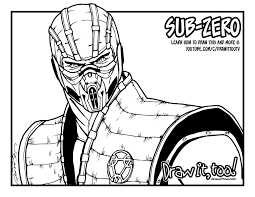 Both children and parents can benefit from spending time coloring beautiful and entertaining coloring pages. Sub Zero Mortal Kombat X Draw It Too