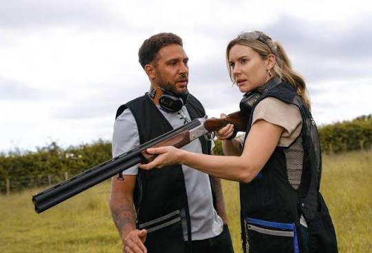 Emmerdale bride-to-be Dawn Fletcher is armed and dangerous next week, as  she points a loaded shotgun at her clueless future husband Joe Tate. As the  surprise 'sten do' gets under way, tension