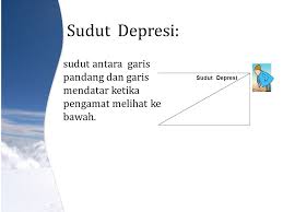 Sedangkan sudut elevasi adalah sudut yang dibentuk dengan garis horisontal ketika mata memandang ke atas. Penerapan Trigonometri Ppt Download