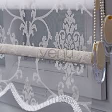 Ciftli Kirik Beyaz Damask Desenli Tul Guneslik Stor Damask Stor Perde