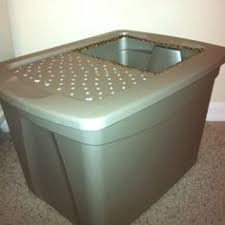 Diy Litter Box This Should Keep The Litter Off The Floor Diy Litter Box Diy Stuffed Animals Litter Box
