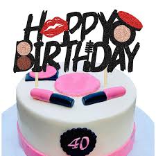 Maybe you would like to learn more about one of these? Kapokku Happy Birthday Makeup Cake Toppers Cosmetics Theme Party Cake Decoration Supplies For Girls Bachelorette Party Amazon In Grocery Gourmet Foods